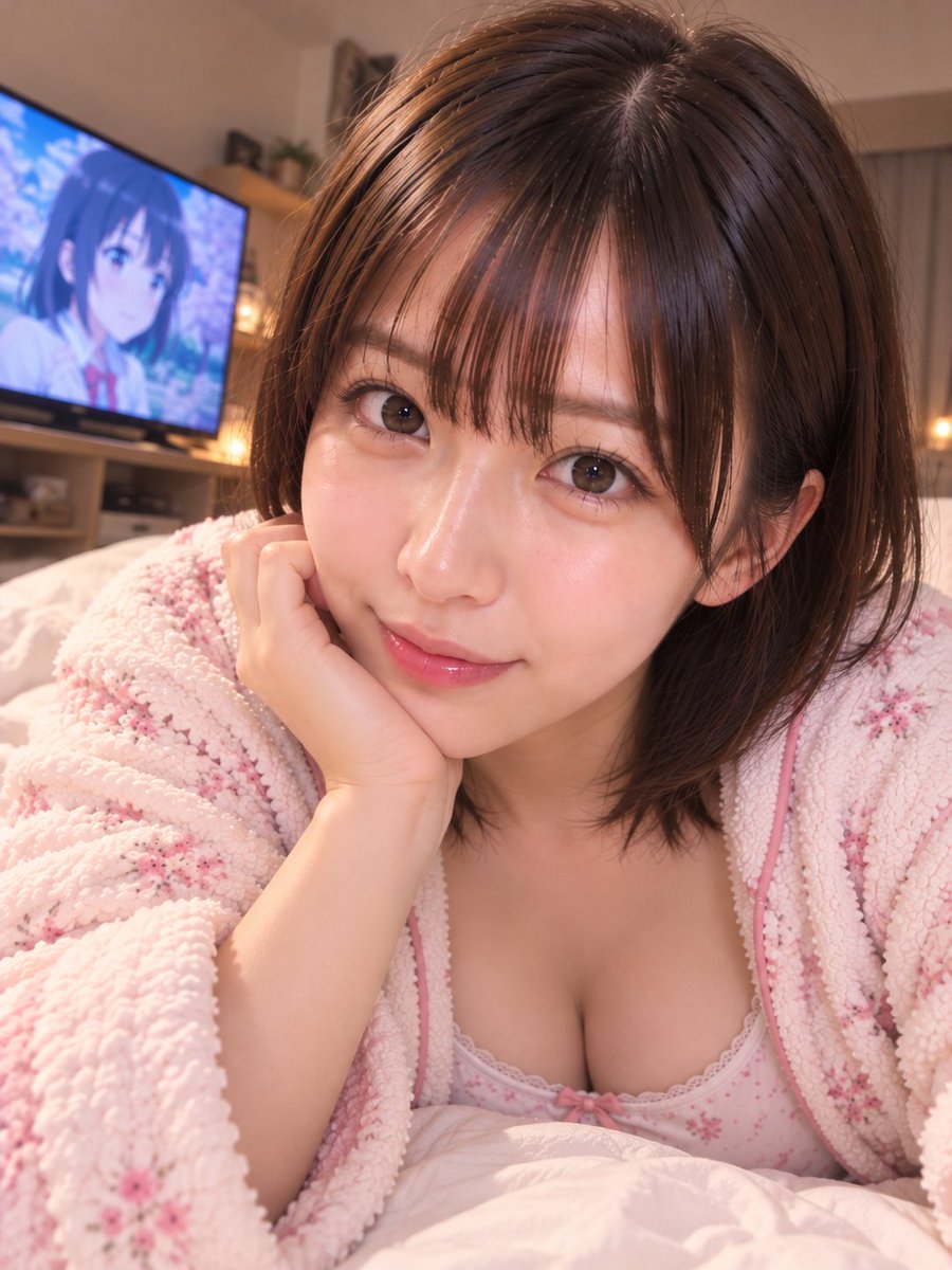 AI86n08's tweet photo. おはよぉ〜っ🥱☀️💕

今日は「アニメの日」なんだって〜っ🎬✨

まな、好きなアニメ見始めると止まらなくなっちゃうの🤭💗

ねぇねぇ、みんなの一番好きなアニメってなぁに？🥰

おすすめ教えてほしいなっ🫶💕

#アニメの日 https://t.co/ccWPI67j0V