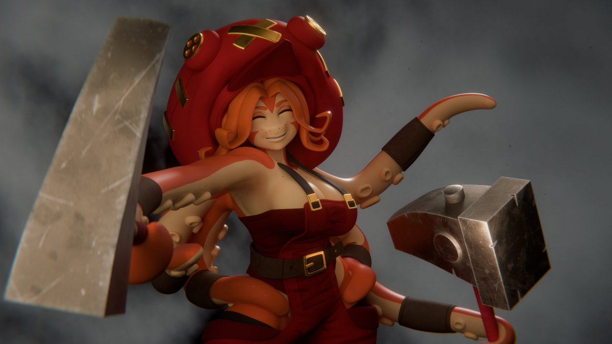 El_Mechani's tweet photo. Hammer time

Hama - @CeeHaz 
Model - @OkabePom 
Rig &amp; edits - @PalurdasK https://t.co/dlQnrcaYIl