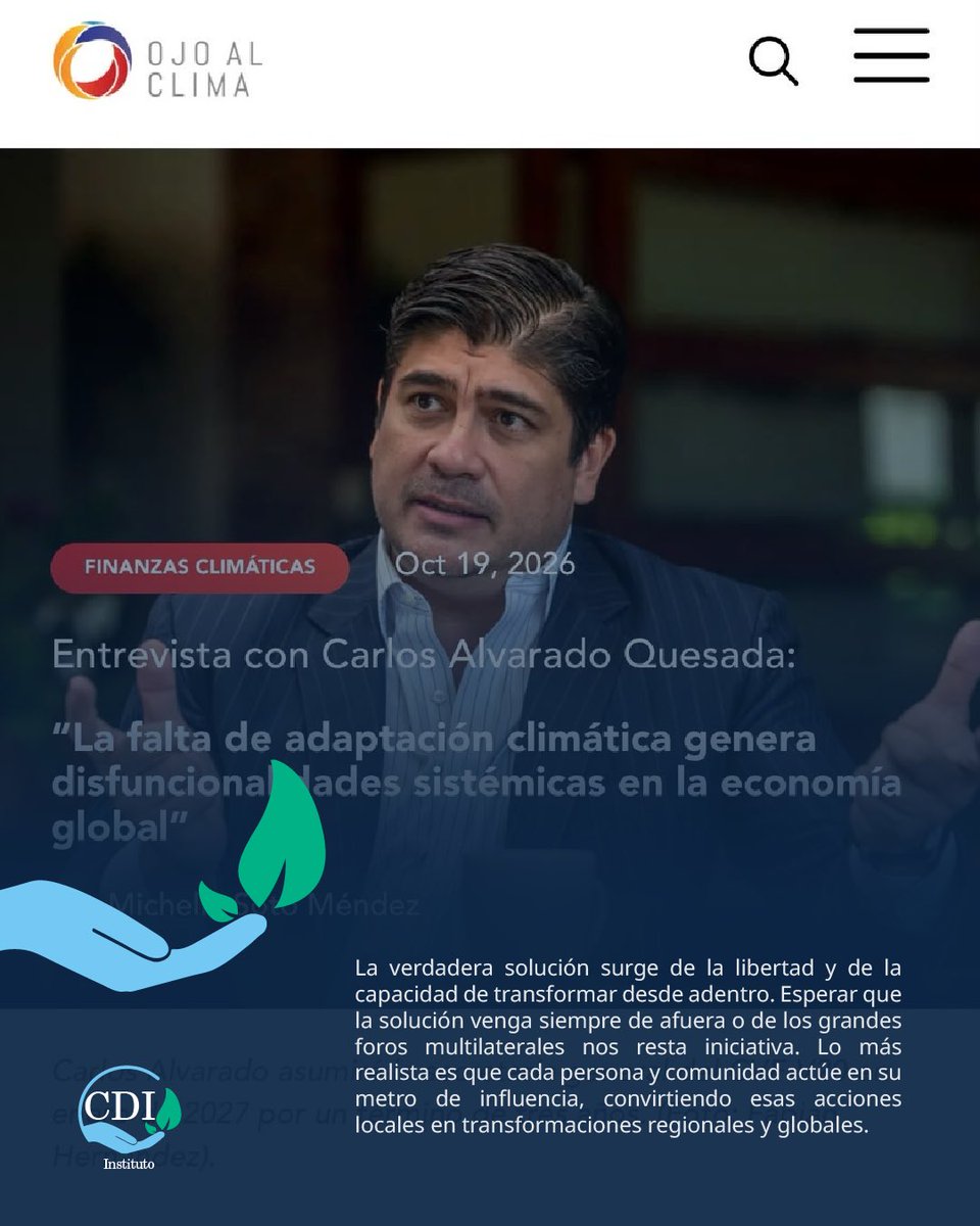 CDI_institute's tweet photo. (1/3) El financiamiento climático debe traducirse en soluciones concretas para las personas y no quedarse atrapado en trámites burocráticos. https://t.co/vL4Fgft2CO