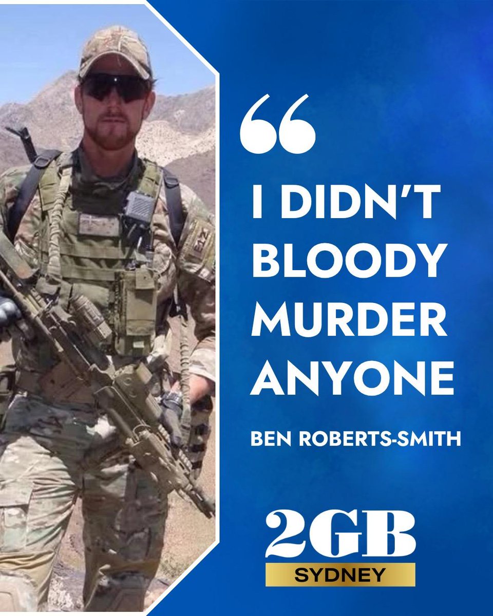 BenFordhamLive's tweet photo. Ben Roberts-Smith has responded to the rumours about him.

The former SAS soldier says “I didn’t bloody murder anyone”.

Listen to his conversation with Ben Fordham here.

🎧https://t.co/AZMP1tnj1a🎧 https://t.co/2DwVqvZQAd