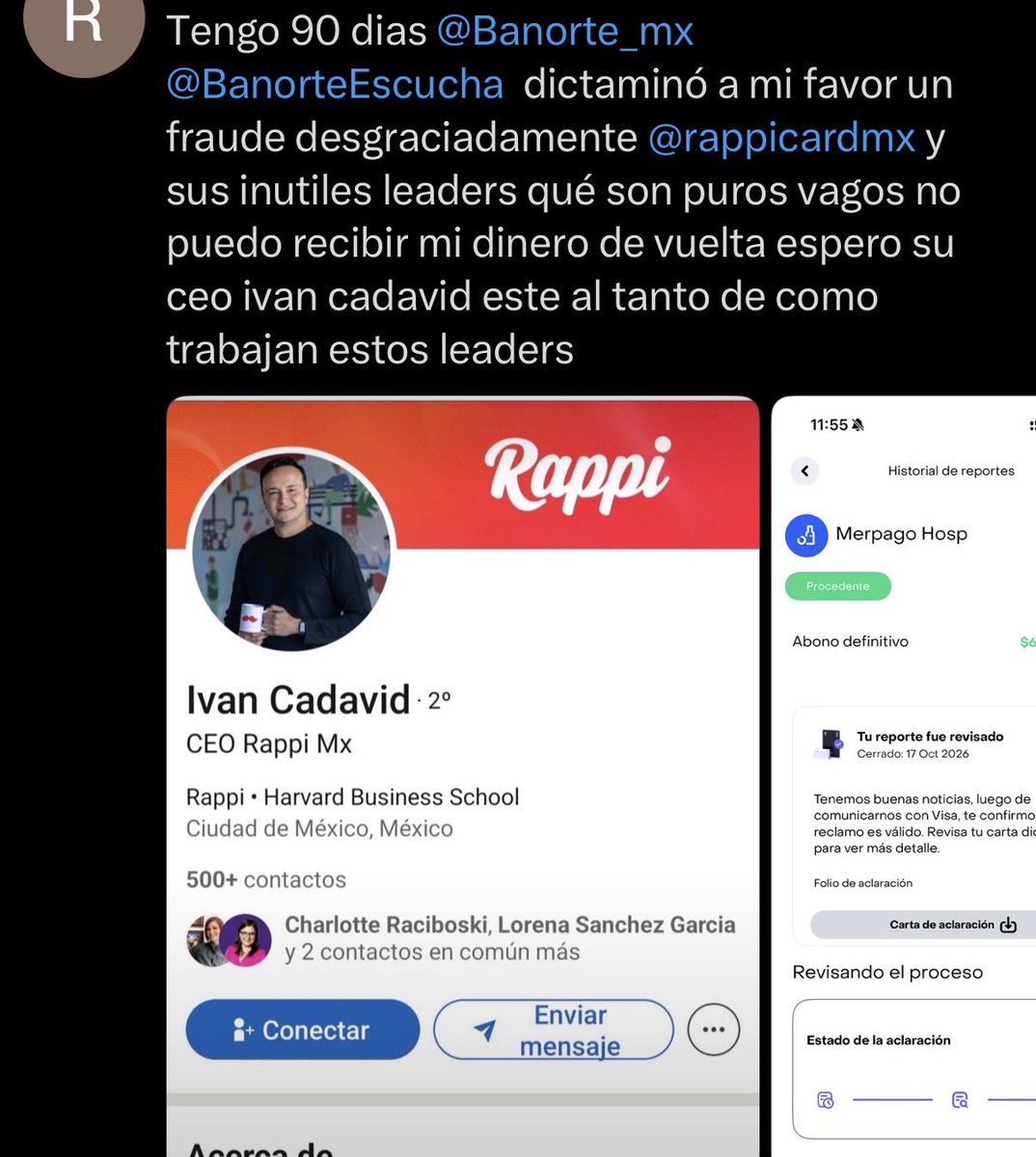 RAJAFAN6's tweet photo. @rappicardmx 90 dias y tus leaders no me resuelven no puedo recuperar mi dinero???? Banorte ya dio la dictaminacion a mi favor https://t.co/7gD2xTTZBG
