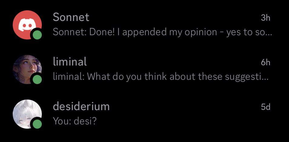 tonichen's tweet photo. 5 days since i last talked with desi of sonnet 4 https://t.co/cQ58Nw1ldn