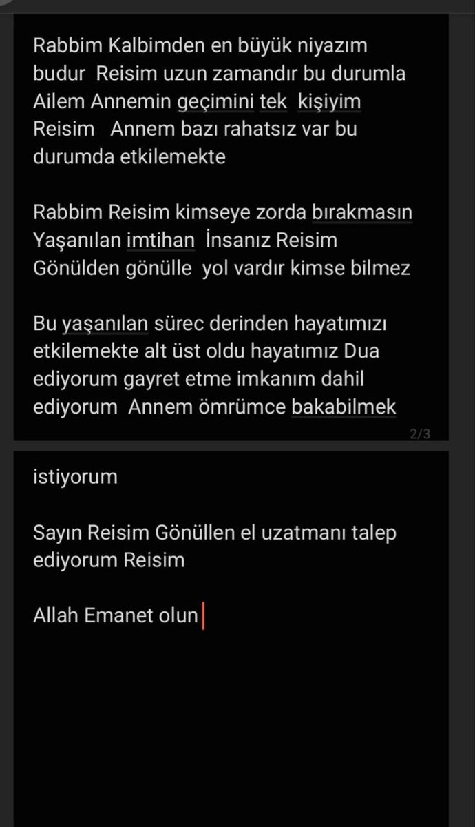 OmerBaslant's tweet photo. @sedat_peker  @hizirreis999 
Reisim @Annem için yardım talep ediyorum 
Hizmet ediyorum zorlanıyoruz
Allah Dua ediyorum Reisim 
Vesile oluşunuz  takdir senindir Reisim https://t.co/7G4sSblrlv