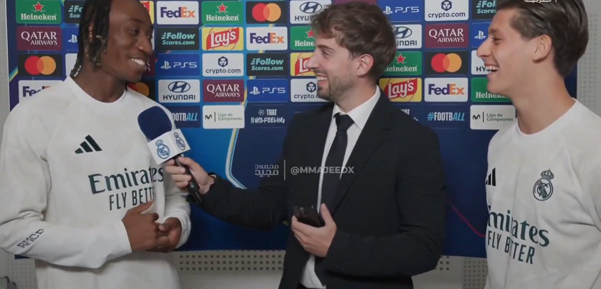 theMadridZone's tweet photo. 🚨 Yan Diomandé: "Arda is a better player, but my goal was better, you know it Arda" https://t.co/cW85FdCd47
