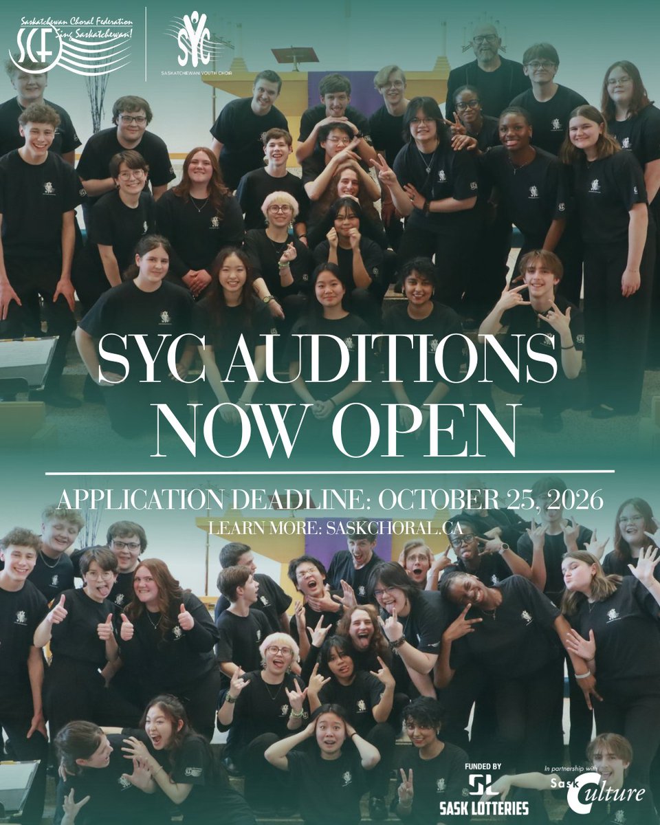 SWDCRS's tweet photo. Saskatchewan Youth Choir
For more information, visit: https://t.co/5T8uD1YFCr https://t.co/tu8XBDhdGH