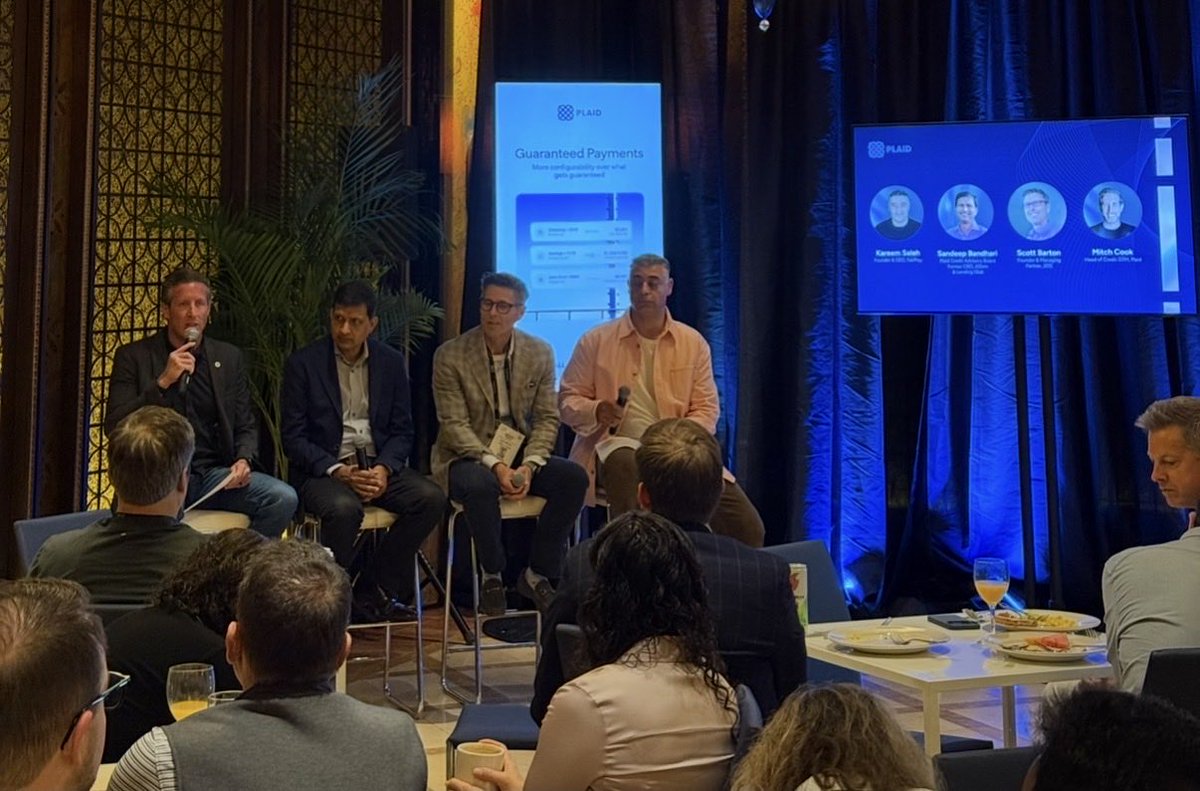 mitchellocook's tweet photo. The future of lending goes beyond credit scores. 🚀

Great discussion at our @Plaid Credit Breakfast at @money2020 on how cash flow data is reshaping prequalification and expanding access to credit.

Better data. Smarter decisions. More people getting access to credit. https://t.co/HFCH53MXxL