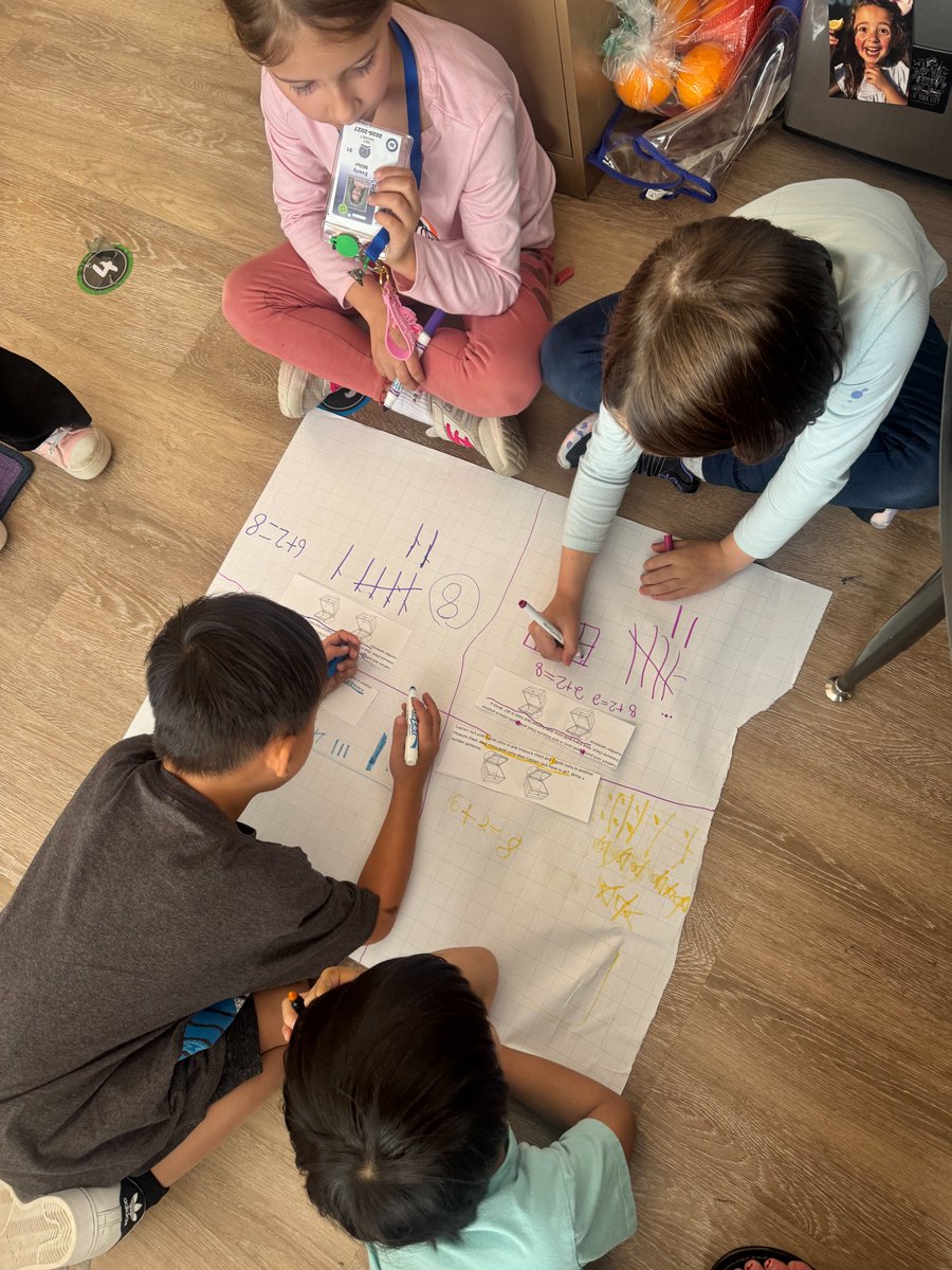MsDickerson1st's tweet photo. Place Mat Math in action! Our @MSTMAGNET 1st graders worked collaboratively to solve addition word problems while using their own strategies to show their thinking! Through #AVID collaboration, students shared ideas and discovered there’s more than 1 way to solve a problem! https://t.co/FXUQzhoggE