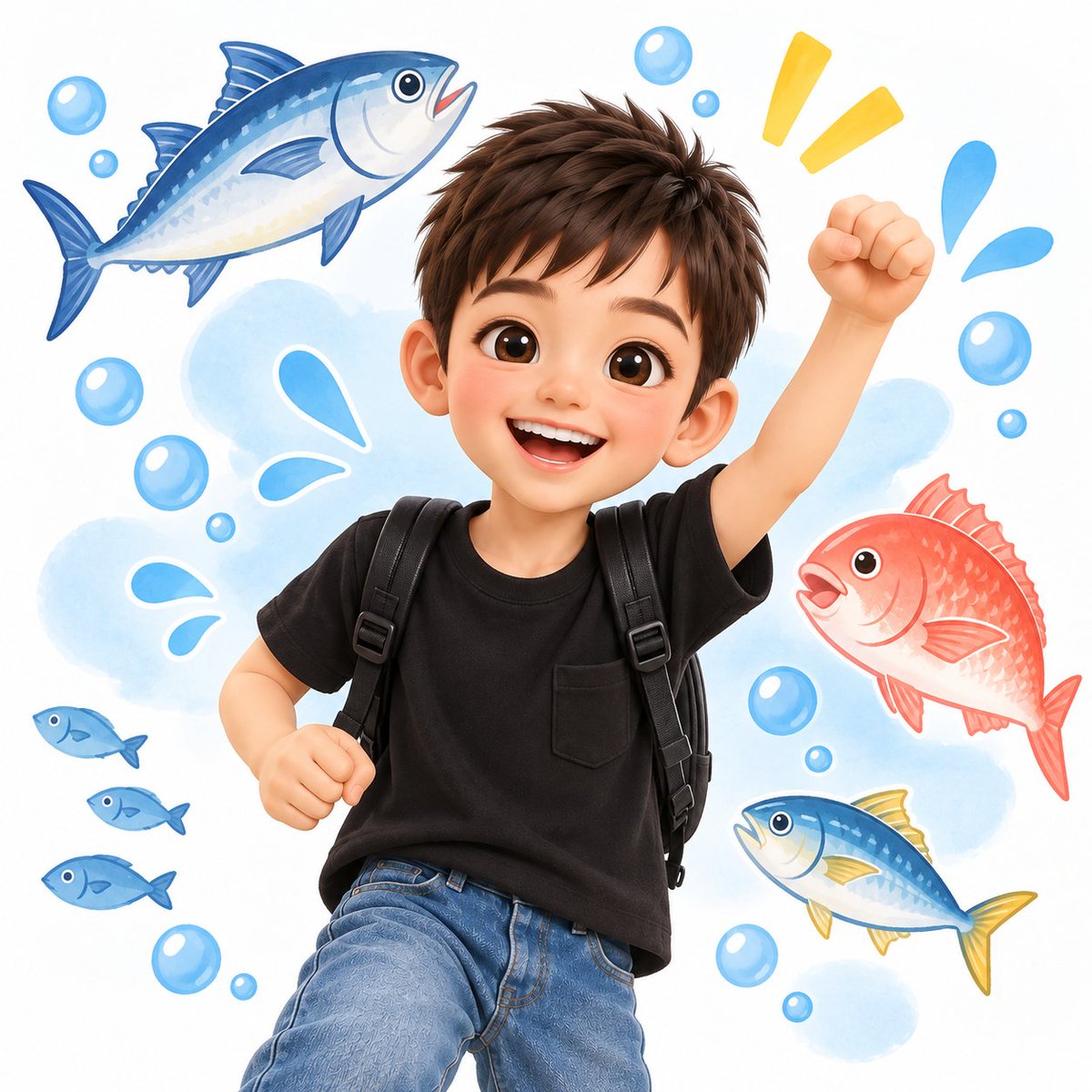EmisSelect's tweet photo. おはようございます🌞

今日は息子の町探検✨
お魚屋さんに行くそうです🐟

「おすすめの魚はなんですか？」
「これからもお仕事頑張ってください！」

この2つは絶対言うんだ！と
朝から張り切っております🤣💕

最後のご挨拶がなんとも可愛い🤭
ちゃんと言えるかな〜😊

今日もゆるよろです🍀 https://t.co/p6PlbE0dxr