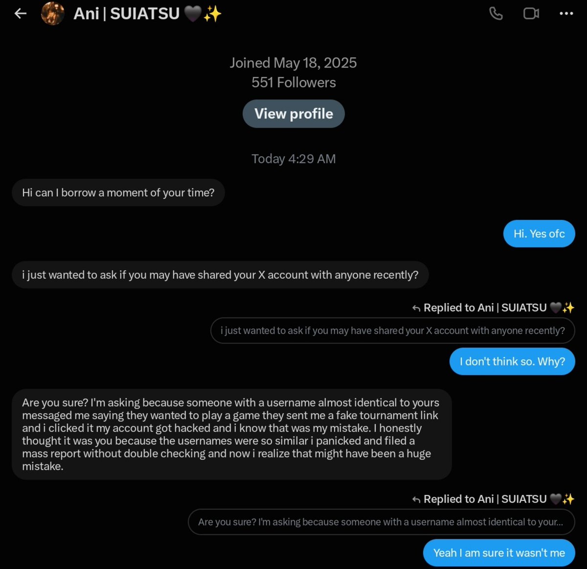 NorDiyla's tweet photo. Leoz/Allyz, do any of you know this acc @MiyamoraIz89186? I think that account being hacked &amp; send me the message like this. B4 this, we moots eo but now I've been blocked by that account (I'm sure it's not her do it) after I realized that's a trick of scam. Be careful,  guys!! https://t.co/9vMrU0tGB4