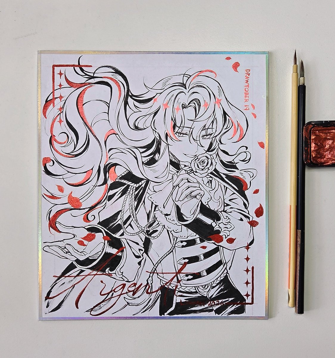 Lowarghh's tweet photo. Drawtober day 19(21)
Loveliest knight 🌹 
#drawtober #argenti #hsrargenti https://t.co/Ispy3jeVlD