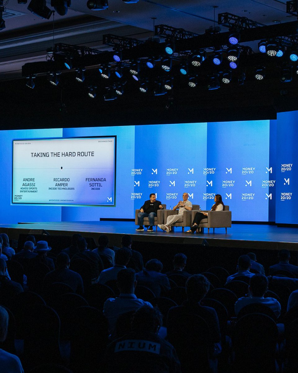 IncodeIdentity's tweet photo. Yesterday at @money2020 , our Founder &amp; CEO, @rickyamper, sat down with tennis legend @AndreAgassi  on the Exchange Stage for "Taking the hard route," moderated by Fernanda Sottil. https://t.co/7v2PwHRVvP
