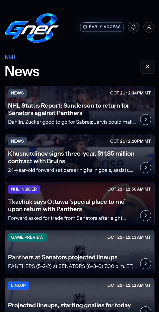Gner8Sports's tweet photo. Update!!! NHL standings and News feed so you dont got to go anywhere else!!! 

#timetogner8 https://t.co/15yYwjSMOY