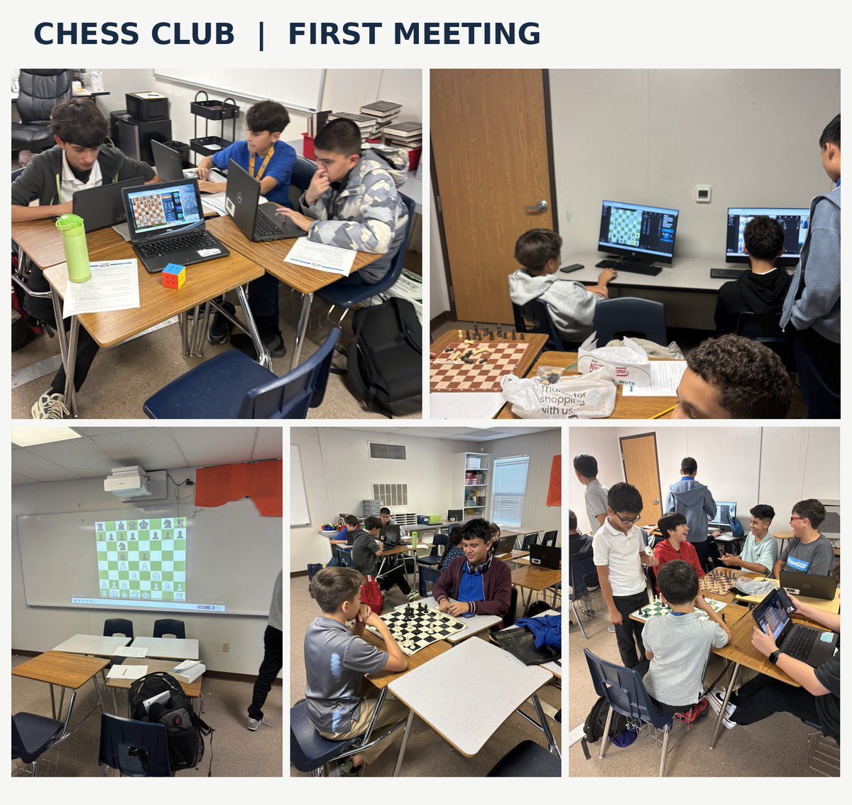 JVasquez_JDS's tweet photo. ♟️ Our first Chess Club meeting off to a great start! Love seeing our students challenge themselves, think strategically, and have fun along the way. I truly enjoy coaching chess and watching these young minds grow, one move at a time!

#JohnDrugan #ChessClub https://t.co/tfTsJetQuv