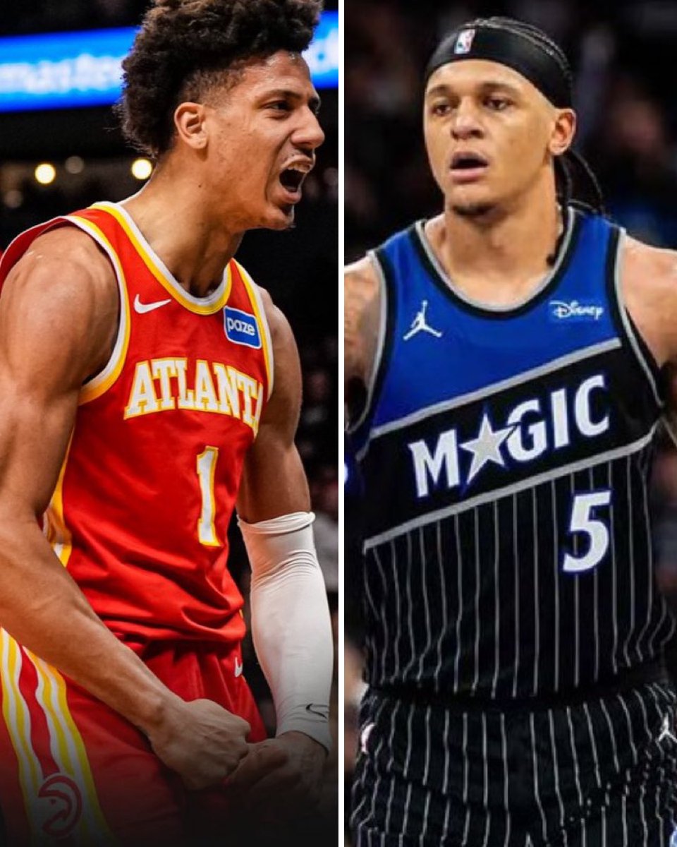 OG_com's tweet photo. Two Eastern Conference playoff teams looking to take the next step 🔥🏀

Jalen Johnson and the Hawks take on Paolo Banchero and the Magic as both squads look to build on last season's playoff appearances.

Who's starting the season 1-0? 👀 https://t.co/fejVdEZUE8