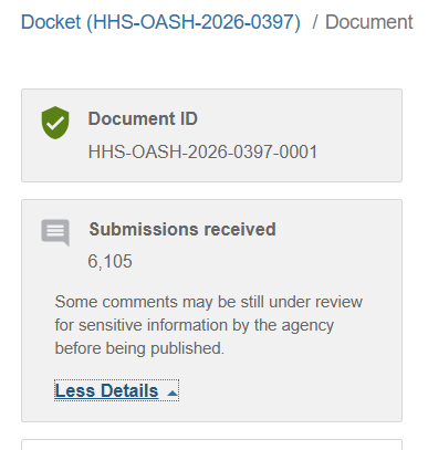 rfsafe's tweet photo. Six thousand one hundred and five public comments on an HHS request for information about radiofrequency radiation. Filed before the clock ran out tonight. 

For decades, EMF safety was treated as a fringe concern — a handful of engineers, a few parents, a doctor or two raising questions that regulators waved off. The field was so small it barely registered as a field. 

Then an HHS docket opened, and the public showed up. Not a trickle. Not a campaign artifact. 

Over six thousand individual submissions from families, clinicians, researchers, and people who lived the exposure and are done being told their symptoms are coincidence. That's not a niche anymore. That's a constituency. 

https://t.co/CeaaGyVL0a
The deadline is 11:59 PM Eastern. If you haven't filed, the docket is HHS-OASH-2026-0397. Six thousand people already did. The question now isn't whether the public cares — it's what HHS does with what it heard.