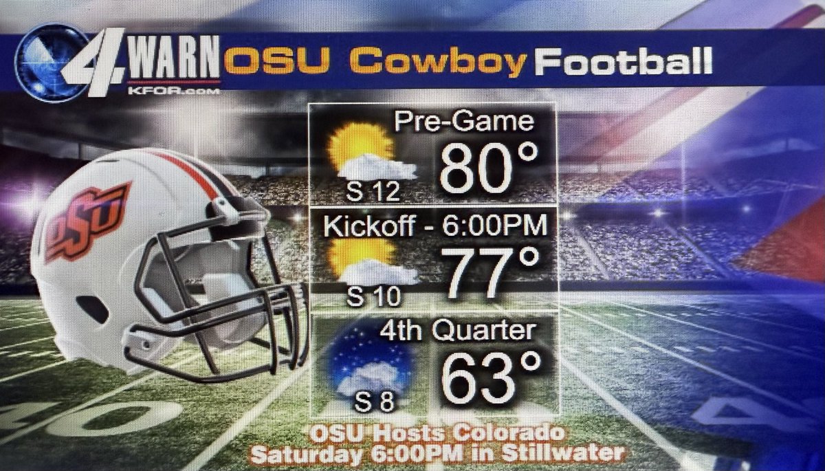 MikeMorganKFOR's tweet photo. It doesn’t get any better!! #Thunder #OSU #okwx 10.21.26 https://t.co/l38DP5vCLc