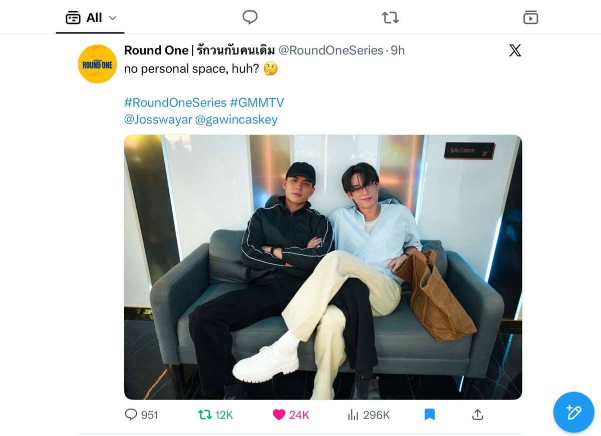 catskeyjg's tweet photo. instantly became the most liked post on @RoundOneSeries account ksjsjsjjsjs 

#RoundOneSeries #JossGawin https://t.co/IKrxPsxcHv