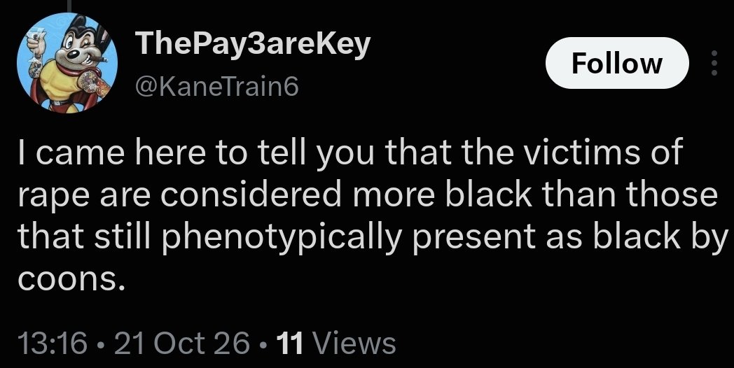 MoorDiscipline's tweet photo. @KaneTrain6 @SuaveTemper @Cele__Audu No, sir. Im not offended. And that is not the FBA metric. We are proud of our heritage and do not reduce ourselves to descendants of rapists. Your designation of my countrymen as "coons" was your own independant thought. Stand on your word, soldier. You meant what you said. https://t.co/SF9rjOY4Lo