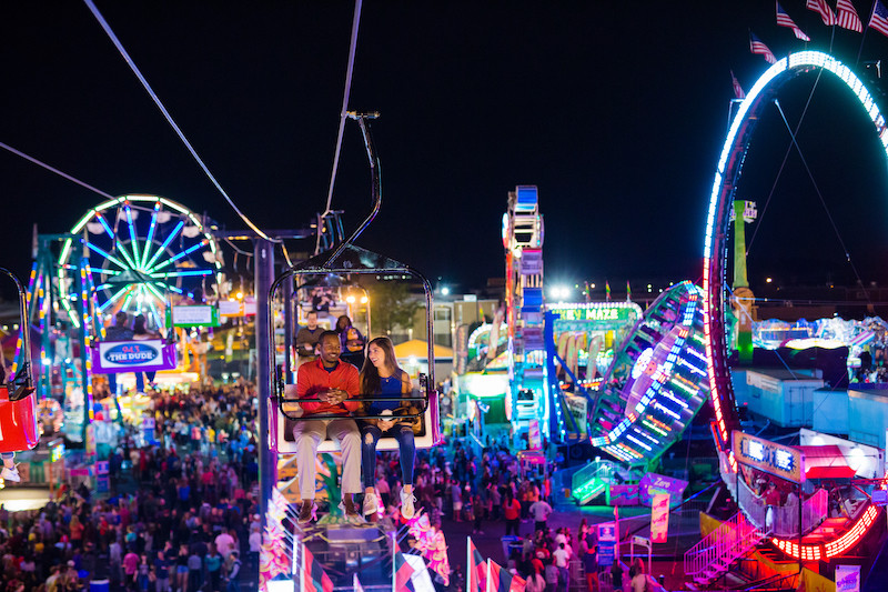 Discover_SC's tweet photo. The South Carolina State Fair has something for everyone, attracting nearly half a million visitors to the Columbia fairgrounds each year. https://t.co/FCXOHvuPII #DiscoverSC https://t.co/oYOsHoKPVy