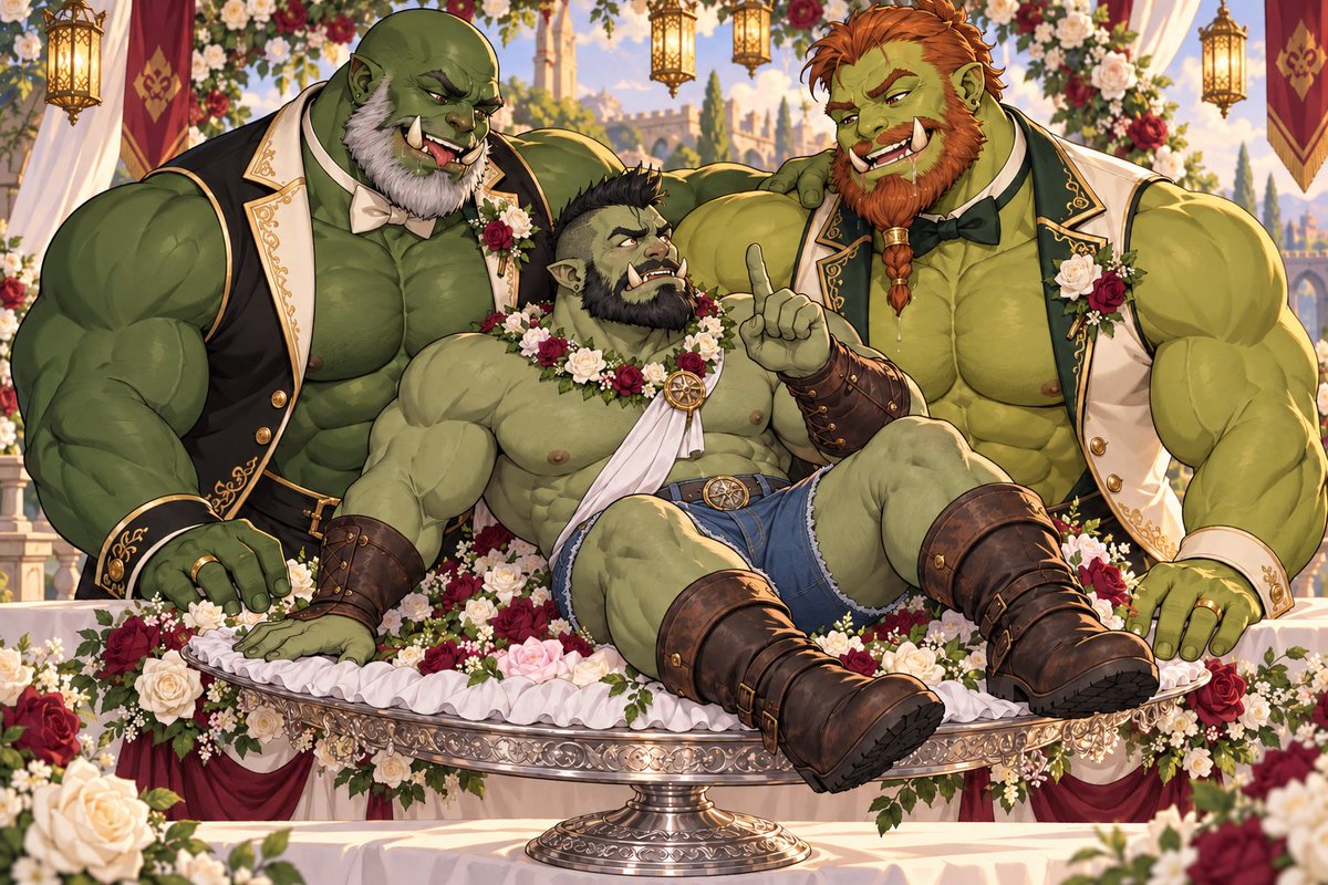 VorenyHaru's tweet photo. Day 22: Marriage
This newly wed couple decided to have a very unconventional cake...
#vorctober #voretober #orctober https://t.co/0VLlkAqD0W