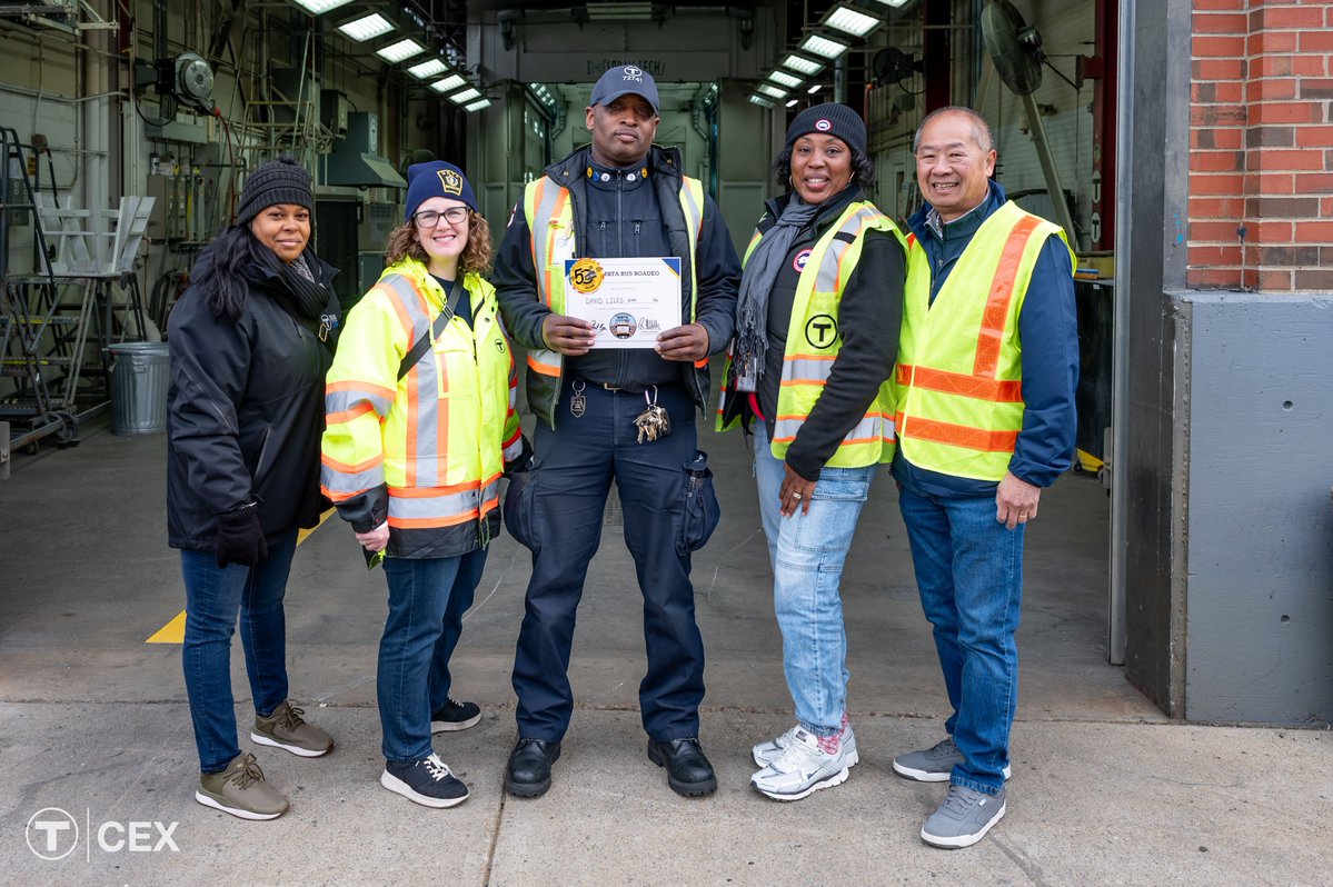MBTA's tweet photo. This year marked our 50th annual Bus Roadeo. 85 bus operators &amp; 3 teams of service technicians competed to showcase their driving &amp; maintenance skills. Congrats to the winners:
🚍David Liles - Charlestown Garage
🛠️Mike Haywood &amp; Mike Maguire - Arlington Ave &amp; Charlestown Garages https://t.co/nuvo7ict8f