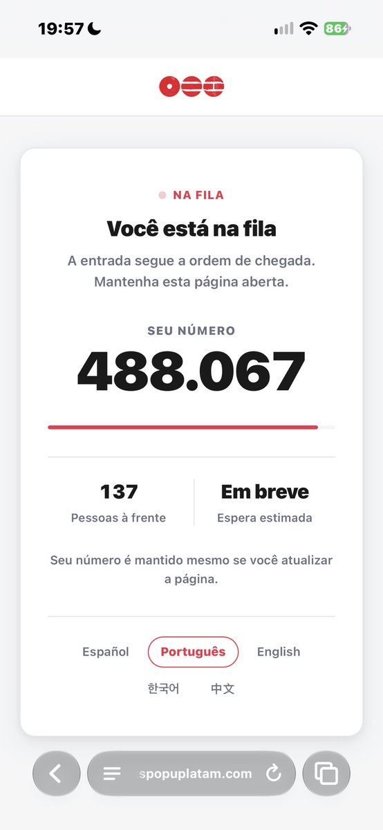 rmjikoo's tweet photo. surreal a organização da popup.. queria muito que com os ingressos fossem assim.. você acompanhar em tempo real a sua fila andar até você ser direcionada aos ingressos https://t.co/0IeR7f4WPS