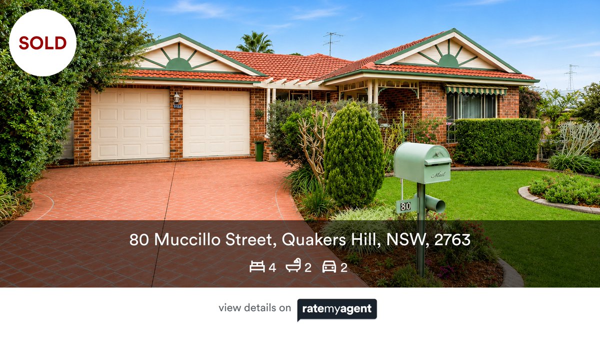 Deepak_Bangarh's tweet photo. 🛌 4 🛀 2 🚘 2
📍 80 Muccillo Street, Quakers Hill, NSW, 2763

Our agent’s latest sale on #RateMyAgent

https://t.co/QHTeSwN2oH

...
#ratemyagent #realestate #DKB_Real_Estate https://t.co/ButYFbOAWp