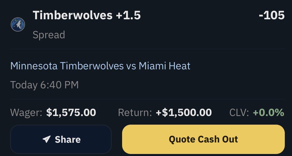 _koolade's tweet photo. I’ve decided to take my talents to the Timberwolves +1.5 side. I’m moose punching them. I’m choosing elite shot making and shot creation over the better defense. The Wolves are gonna be a fucking problem. They’re the younger, hungrier, and faster dogs tonight. https://t.co/xoyRpr2Bnt