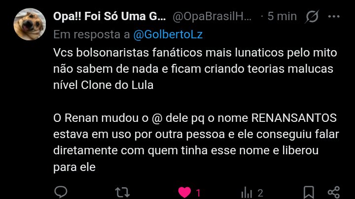 GolbertoLz's tweet photo. O pessoal me chamou de missionário e de bolsonarista ao mesmo tempo nesse post kkkk https://t.co/uQeXeCZ82x