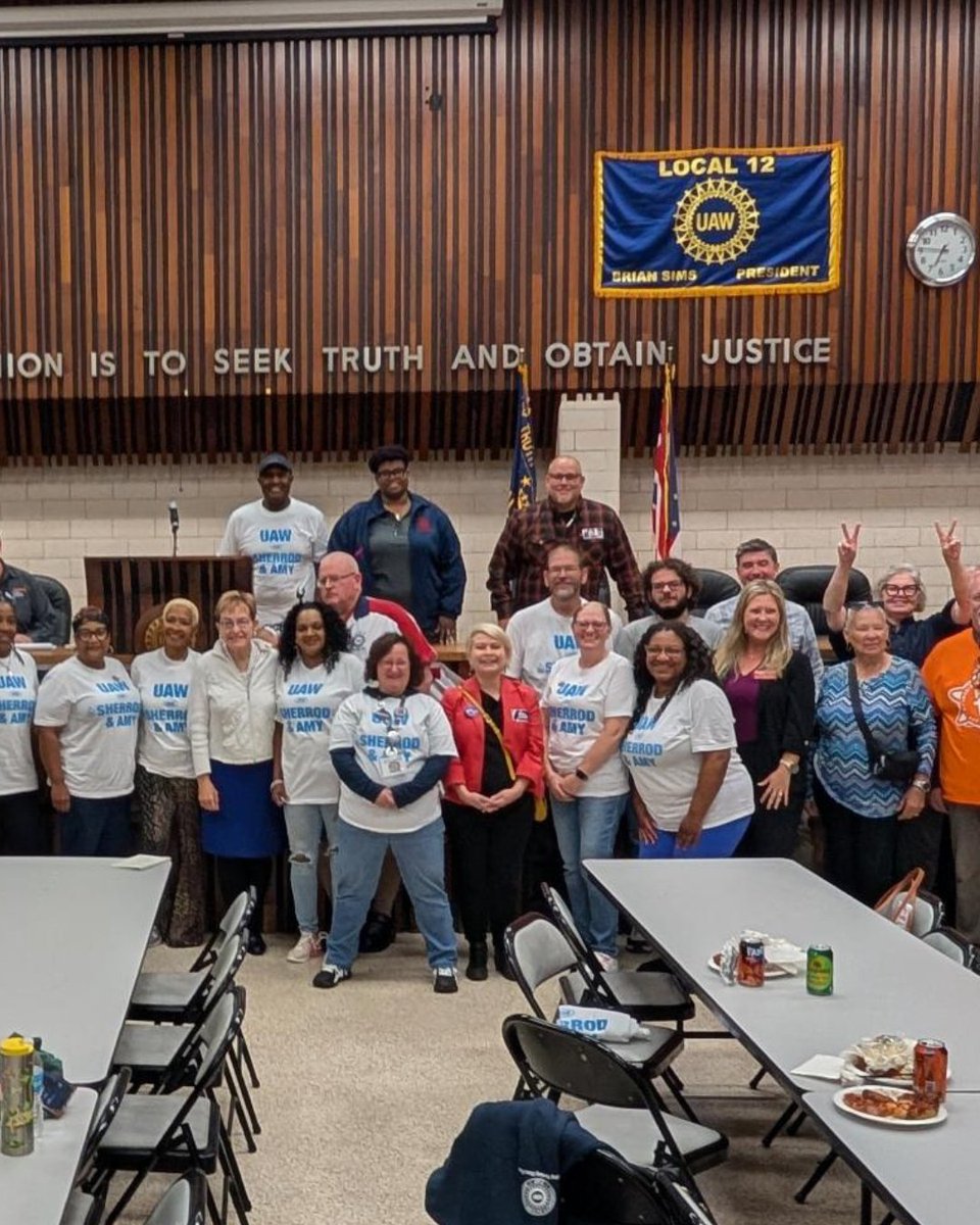 Marcy_Kaptur's tweet photo. Honored to have been invited to join the UAW Toledo Area CAP Council for their candidate meet and greet. There’s no substitute for hearing directly from the workers who keep our communities running, and I’m grateful for every conversation. I’m proud to stand alongside them in the fight for good union jobs, fair wages, and a secure retirement for every worker. 

Early voting is underway, so make your plan to vote, and I’ll see you at the polls!