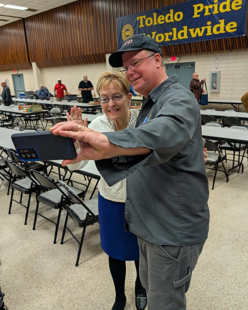 Marcy_Kaptur's tweet photo. Honored to have been invited to join the UAW Toledo Area CAP Council for their candidate meet and greet. There’s no substitute for hearing directly from the workers who keep our communities running, and I’m grateful for every conversation. I’m proud to stand alongside them in the fight for good union jobs, fair wages, and a secure retirement for every worker. 

Early voting is underway, so make your plan to vote, and I’ll see you at the polls!