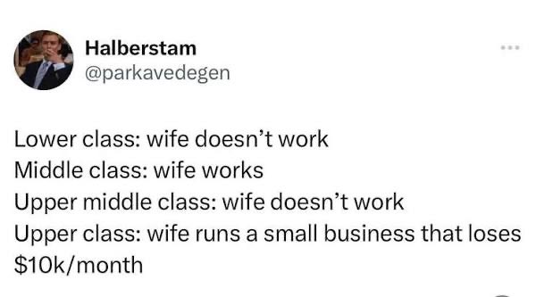 JoshInEncinitas's tweet photo. @StumpGuyTy It does sound shitty with no context. Hopefully they’re just joking with you based on the famous post…

They’re actually saying you’re upper class now, but putting their foot in their mouth.  😅💪 https://t.co/ENCan3cvFH