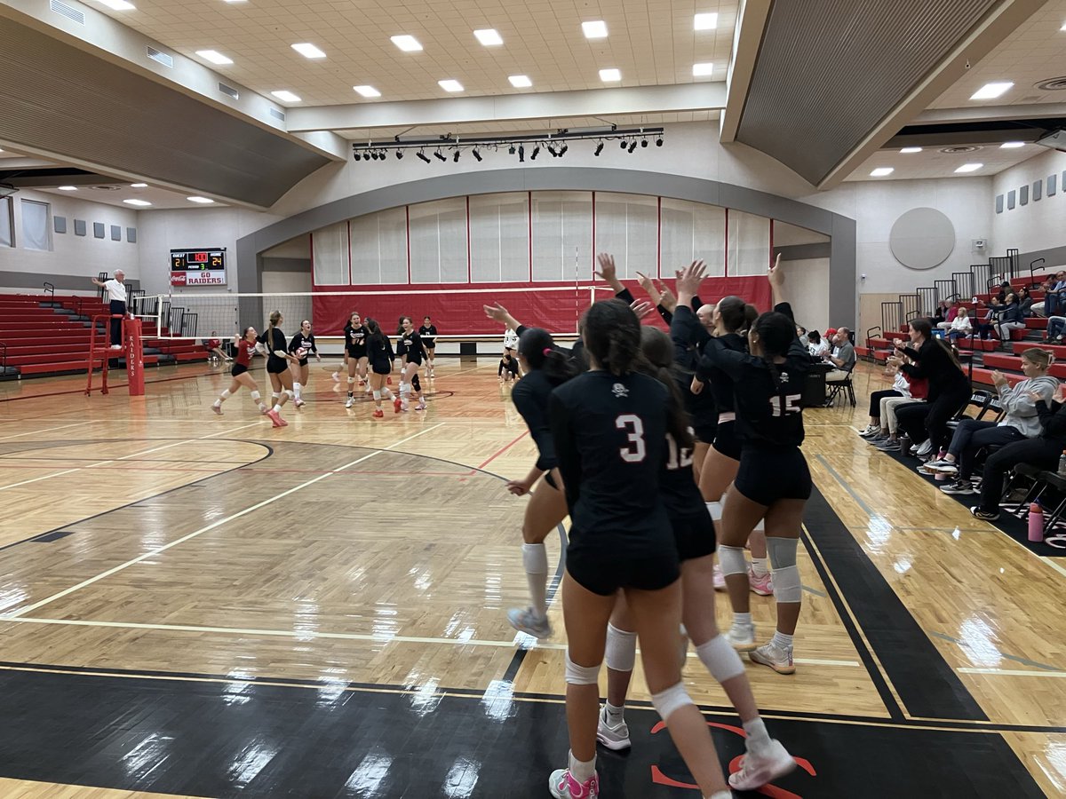 SCPSAthletics's tweet photo. Your Raider volleyball team defeats Pace Academy in 3 sets!

25-22, 25-7, 25-21

On to the Elite 8! https://t.co/zBORHkI8d7