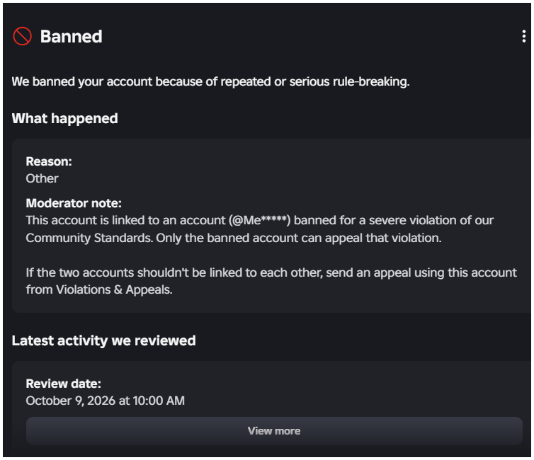 2tockiel's tweet photo. @Roblox GET TO FIXING YOUR AI MODERATION FALSE BANS. https://t.co/3B5YazwMzA