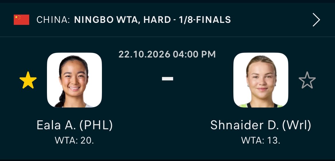 keiIuchi's tweet photo. 🇵🇭Alex Eala’s Round-of-16 match against World #13 🇷🇺Diana Shnaider is today at 4PM PHT! 🙏

They will face each other for the first time at the pro level. https://t.co/Whu1sKTZnF