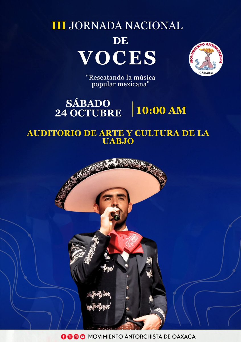 AntorchaOaxaca's tweet photo. #ElPuebloCanta
Oaxaca se prepara para la III Jornada Nacional de Voces, la cita será en el auditorio de la UABJO https://t.co/KtUXb4SYAI