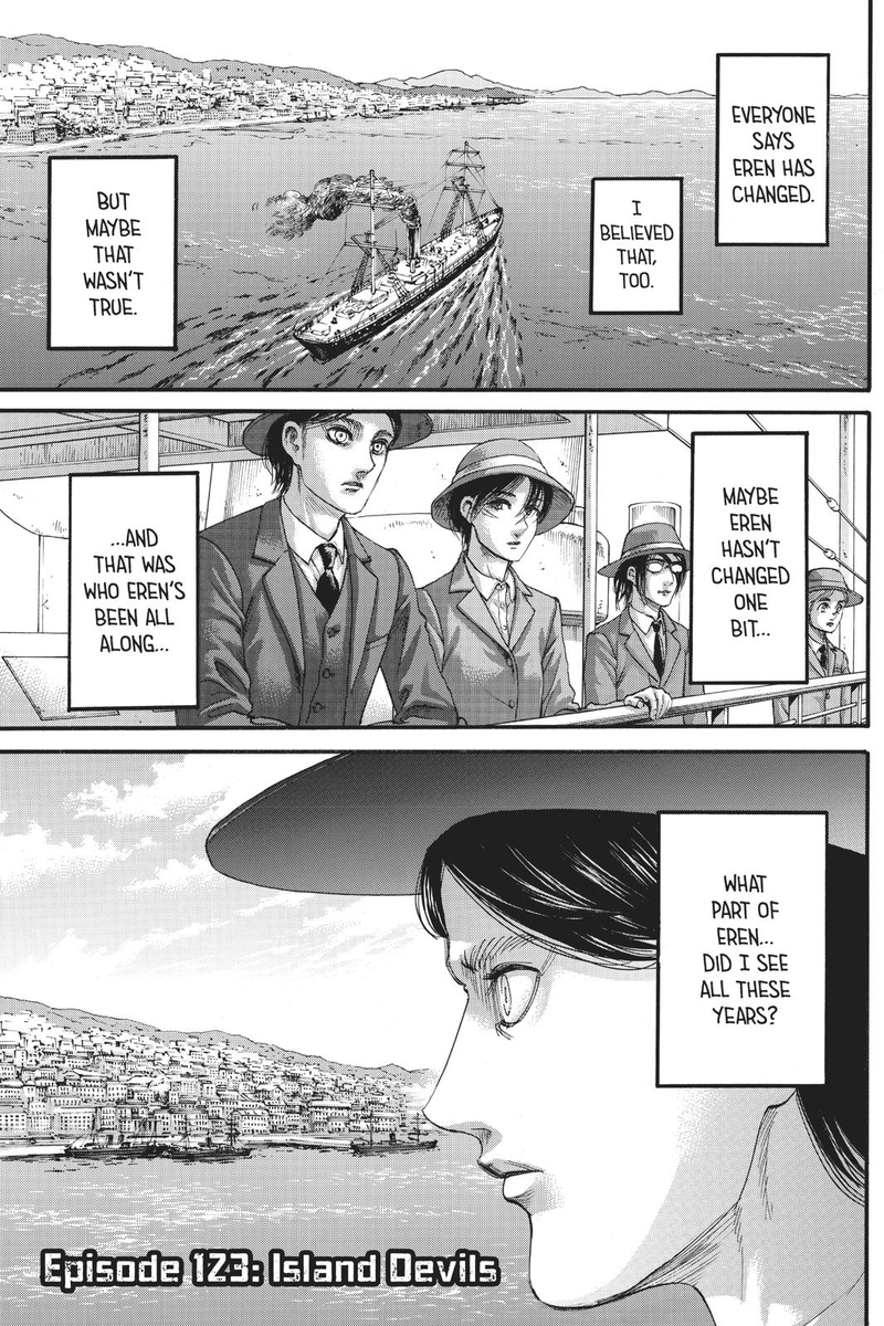 wuuuke's tweet photo. The more and more I think about and revisit it, the more I begin to believe 123 might be a top 5 chapter in Attack on Titan https://t.co/Ut5RNHekzv