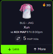 ParlaySenseiX's tweet photo. LoL POTD 🎮

Xun "U" 5 Map 1 Kills (4.5 is playable)

Model Proj 3.0 - Powered By @PropDojo 

50% OFF SALE ENDING SOON; COME BEAT THE BUMPS -> https://t.co/W2v6gdDpg3 https://t.co/YZZDA8zQNW