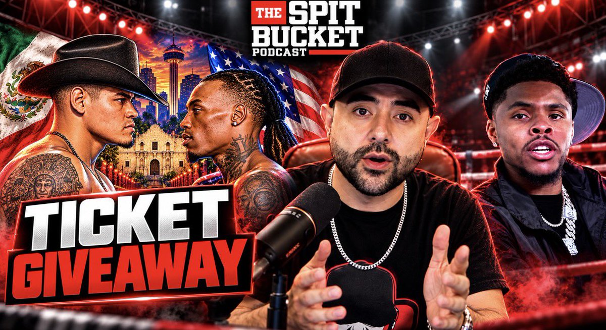TheSpitBucket's tweet photo. Giving away the #NavarreteFoster ticket giveaway LIVE TONIGHT! 

8PM Central. 

Still time to junp in the drawing so pull up. 💥🥊 https://t.co/jClzYDuQ1E