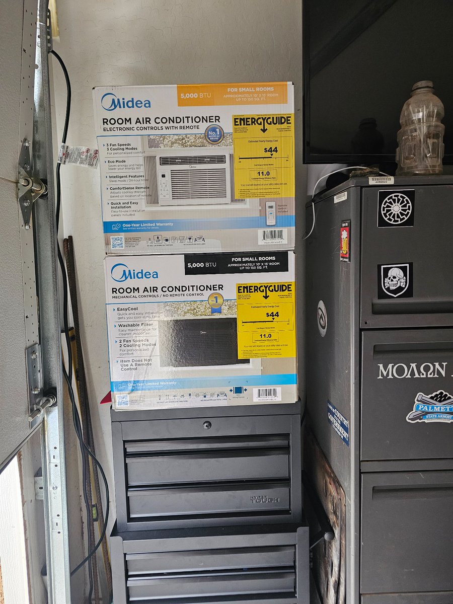 Para4Bellum's tweet photo. This is the time of year to hunt down HVAC clearance specials in the desert. Scored these for $50 each at Walmart. https://t.co/GlRjCMQHGe