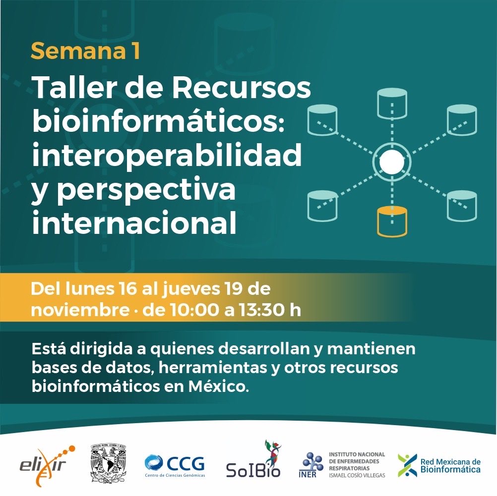 RBioinformatica's tweet photo. ⏰🧬 ¡Último llamado!

Mañana 22 oct cierra el registro presencial al Taller ELIXIR-México 2026.

📅 16–27 nov.
💻 Híbrido y gratuito
👥 Cupo presencial limitado
🌐 Registro virtual abierto

🔗 https://t.co/Vt39p2Vmrm

#Bioinformática #RMB https://t.co/WnKSjgaS89