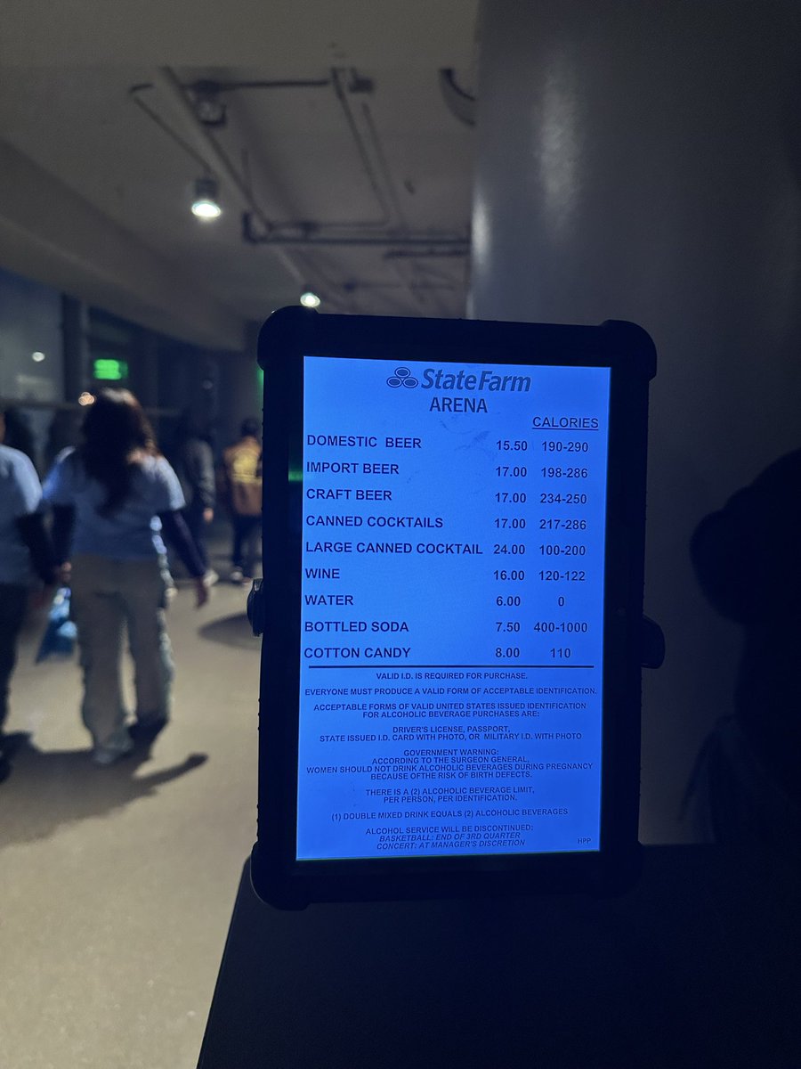 colincsalao's tweet photo. Drinks prices at State Farm Arena https://t.co/3UjY4JRe3n