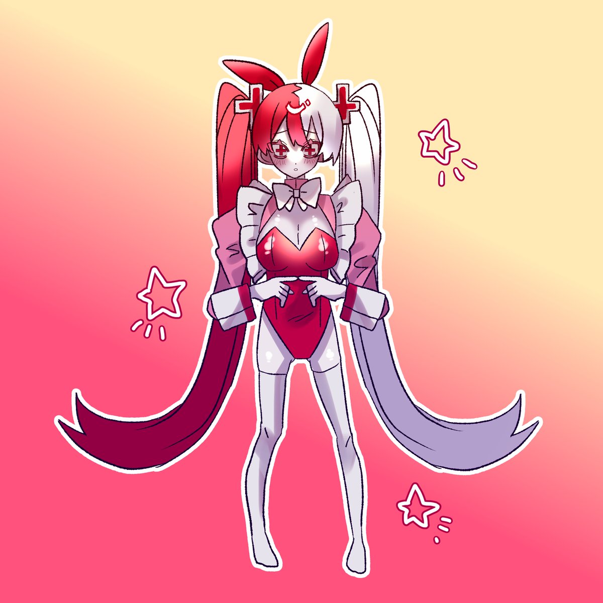 DEEELEETEEE's tweet photo. #赤白黒の子たち 
#イラスト 
#OC  
バニープラス https://t.co/bWaP1zzzJz