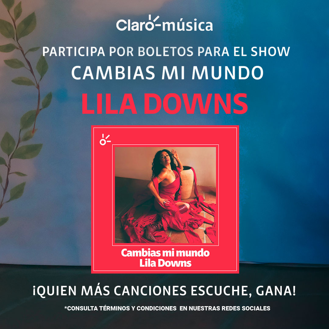 ClaromusicaMX's tweet photo. 🌺✨ ¡Hay voces que hacen florecer nuestras tradiciones! ❤️🎶 @liladowns llega al Auditorio Nacional este 1 de noviembre y tú podrías vivirlo en compañía de alguien especial. 🎟️ ¡Participa con #Claromúsica!

1. Contesta correctamente el formulario: https://t.co/vUvqOrKSJL
2. Escucha más que nadie la playlist "Cambias mi mundo" de #LilaDowns: https://t.co/yJb0Ji9BxI

Promoción válida en MX. 🇲🇽

TyC: https://t.co/zOTUlog1MQ