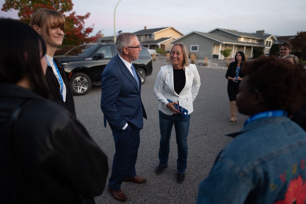 LDoerkson's tweet photo. Great time on the doors in Kelowna Centre with our candidate Kristina Loewen! Thank you to everyone who took the time to chat and share what matters to them and their families. Kelowna Centre is ready for strong leadership for serious times, and Kristina is the voice the community needs.