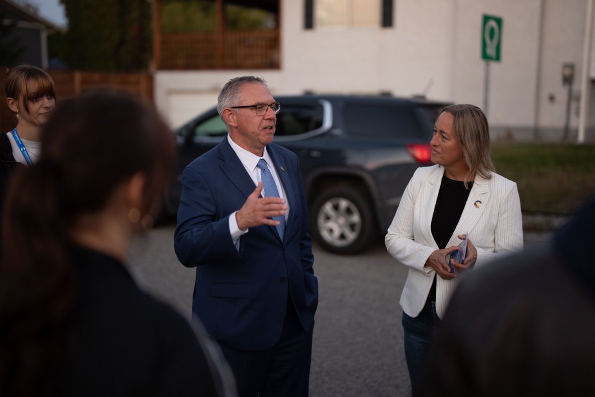 LDoerkson's tweet photo. Great time on the doors in Kelowna Centre with our candidate Kristina Loewen! Thank you to everyone who took the time to chat and share what matters to them and their families. Kelowna Centre is ready for strong leadership for serious times, and Kristina is the voice the community needs.