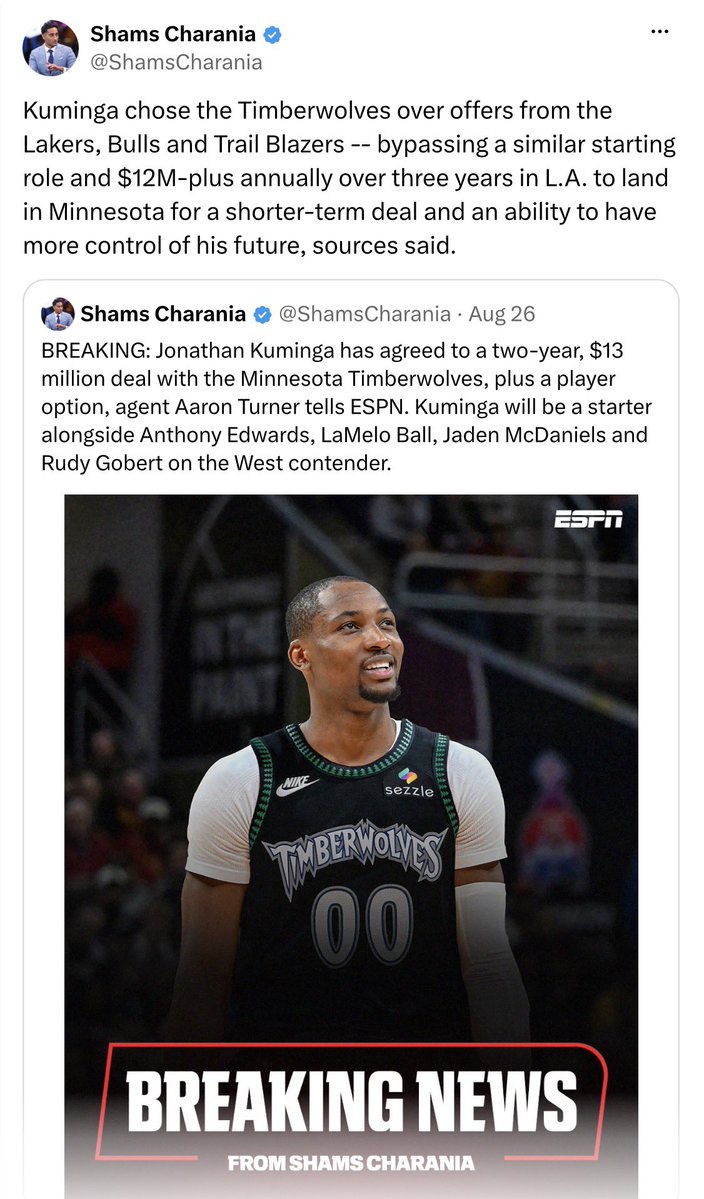 SurfJournalist's tweet photo. Dear Uninformed Steve Kerr Apologist,

The Lakers offered Jonathan Kuminga a 3 year, $36 million contract. Interest was plentiful around the association. Utter ignorance pretending JK has no value.

Try out @GoldenDazePod if you want to stop espousing ignorance. https://t.co/C2mJ2GFHdU