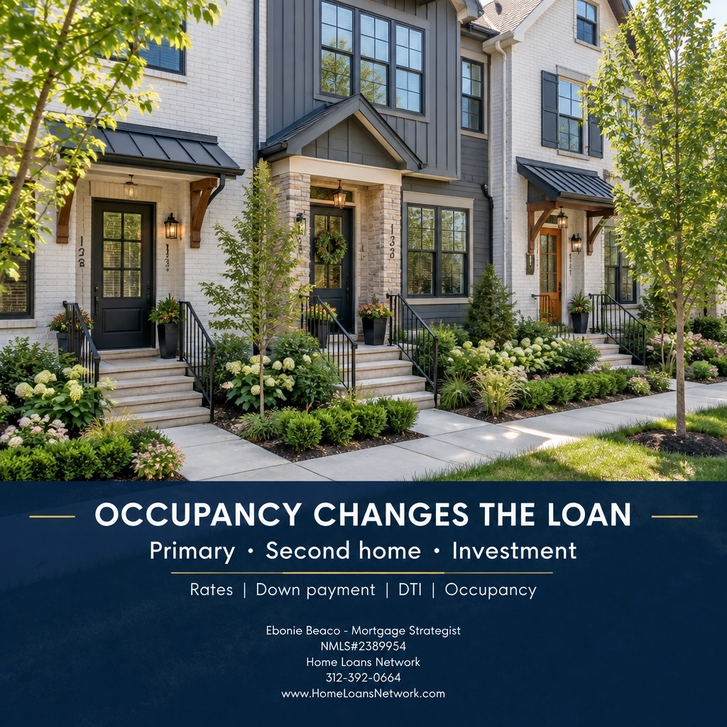 HomeLoansWork's tweet photo. Primary, second home, or investment status affects rates, down payment, DTI and occupancy rules. Mislabeling a rental risks misrepresentation. 🏡 #MortgageTips #InvestmentProperty #RealEstateInvesting #HomeFinancing https://t.co/MYGumJrxtG