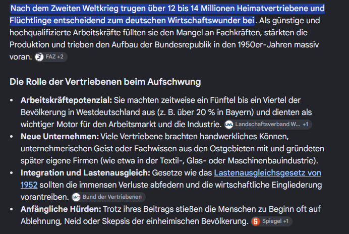 KaiserW1914_II's tweet photo. 1961 war (West) Deutschland bereits wieder stärkste Wirtschaftsmacht Europas.
Einen erheblichen Anteil daran hatten die deutschen Heimatvertriebenen, die sich aus dem nichts eine neue Existenz aufbauen mussten.

Das ist der Bundesregierung leider kein Wort wert. https://t.co/XF2Yfv7xVV