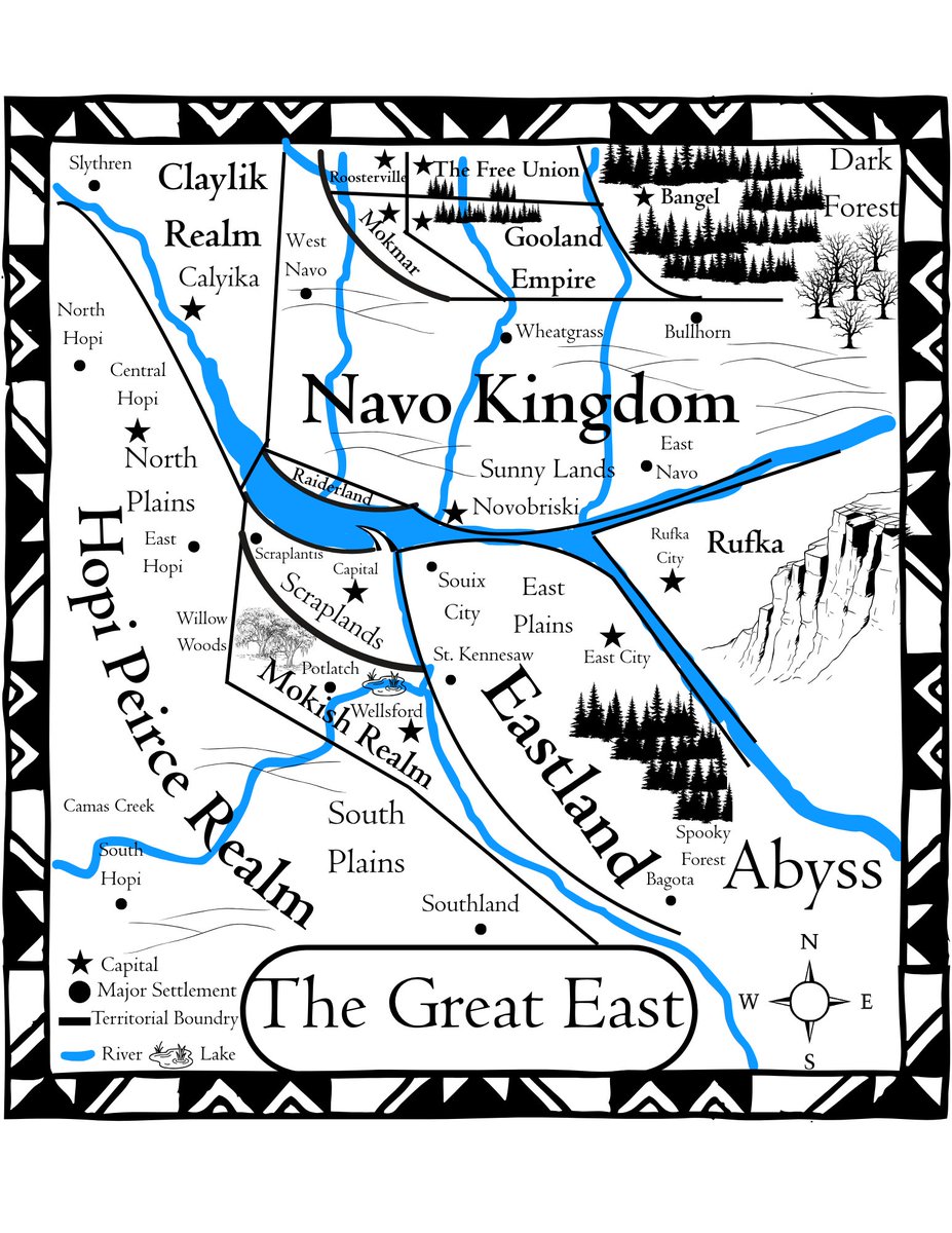 AlistorRRBlack's tweet photo. I present the second map!

First Map: Mokamar City

Second Map: The Great East

Third Map:???

What makes this world so special is not that it is an ordinary world I created in my bedroom. It is a physical world that I walk on everyday. A world I created with my brothers. https://t.co/MfGhS9CCpw